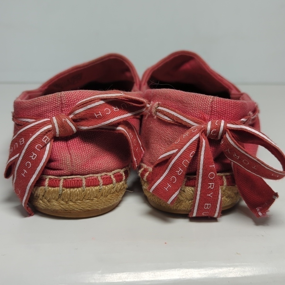 Tory Burch Azalea Logo grosgrain Espadrille flat shoes women's size 7 - Picture 7 of 16